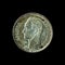 1960 Venezuelan One Bolivar coin isolated on the black background