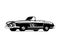 1960s car mercedes benz 300 sl roadster side view on white background. vector illustration design