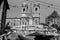 1966, Italy, Rome - The church of the TrinitÃ  dei Monti dominates the staircase of Piazza di Spagna