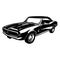 1967 Chevrolet Camaro SS 396 Classic Sport Car, Muscle car, Vintage car, Stencil, Silhouette, Vector Clip Art for tshirt