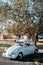 A 1969 Volkswagen Beetle, in Salton Sea Beach, California