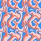 1970 liquid marble seamless pattern. Red blue wavy swirl texture. Groovy trippy distort psychedelic background