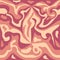 1970 Wavy Swirl Seamless Pattern in Orange and Pink Colors. Seventies Style, Groovy Background, Wallpaper