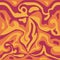 1970 Wavy Swirl Seamless Pattern in Orange and Pink Colors. Seventies Style, Groovy Background, Wallpaper