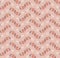 1970s Retro Daisy Blossom Motif Background. Naive Margerite Flower Seamless Pattern. Floral Chevron Stripe. Delicate