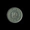 1971  Singaporean Ten Cents isolated on the black background