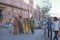 1977. India. Jaipur. Hijra dancers in the pink city.