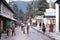 1977. India. Tibetan pilgrims turning the praying mills.