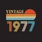 1977 vintage retro Original t shirt design vector