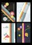 1980s Abstract Space Vector Illustration Set