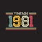 1981 vintage t shirt design vector, vintage design