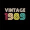 1989 vintage style t shirt design vector, black background
