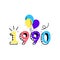 1990 Birthday year vector illustration 90s