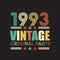 1993 vintage retro Original t shirt design vector