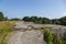 A 19th century gun position of the Shanetz coastal fort on Kotlin Island in the Gulf of Finland