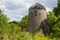 19th Century stone windmill in a North American prairie