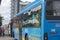 19th September, 2021, Kolkata, West Bengal, India: An air-conditioned Electric bus on road of Kolkata with elective focus