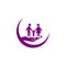 1insurance,business protection,crops insurance, life and family insurance purple color icon