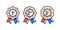 1st 2nd 3rd medal first place second third award winner colorful badge guarantee winning prize ribbon symbol sign icon logo