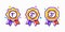 1st 2nd 3rd medal first place second third award winner colorful badge guarantee winning prize ribbon symbol sign icon logo