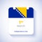 1st March  Independence day of Bosnia and Herzegovina with elegant calendar concept vector illustration