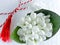 1st of March tradition white and red cord and ghiocel snowdrops flower