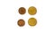 2, 10 Santimu, Latvian centime coins