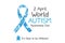 2 April World Autism awareness day banner. Symbol of autism. Design template for background, card, print, poster or