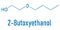 2-Butoxyethanol solvent and surfactant molecule. Skeletal formula.