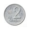 2 centas denomination circulation coin of Lithuania