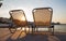 2 chairs  on   wonderful island Spetses.