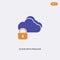2 color Cloud with padlock concept vector icon. isolated two color Cloud with padlock vector sign symbol designed with blue and
