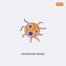 2 color Microbiome known as bacteria concept vector icon. isolated two color Microbiome known as bacteria vector sign symbol