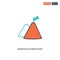 2 color Mission accomplished concept line vector icon. isolated two colored Mission accomplished outline icon with blue and red