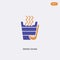 2 color Smoke sauna concept vector icon. isolated two color Smoke sauna vector sign symbol designed with blue and orange colors