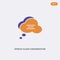 2 color Speech cloud conversation concept vector icon. isolated two color Speech cloud conversation vector sign symbol designed