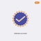 2 color Verified account concept vector icon. isolated two color Verified account vector sign symbol designed with blue and orange