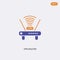 2 color Vpn Router concept vector icon. isolated two color Vpn Router vector sign symbol designed with blue and orange colors can