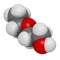 2-ethoxyethanol solvent molecule. Can dissolve many types of molecules and is thus used in cleaning products, degreasing solutions