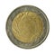 2 euro coin italy world food programme isolated