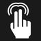 2 finger Double tap solid icon, touch and gesture