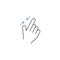 2 Finger zoom out line icon, hand gestures