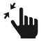 2 finger zoom out solid icon, touch and gesture