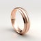 2 Inch 18kt Rose Gold Mens Wedding Band 834