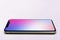 2 iPhone XS smart phones composition, purple screen