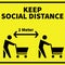 2 meters Social Distance while shopping in Malls, Grocery stores, Shops, Animated Illustrates shows maintaining distance