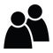 2 people tandem icon. Group of persons. Simplified human pictogram. Modern simple flat vector icon