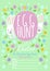 2 rabbits look out for a big egg.Easter invitations templates with eggs, flowers, floral frames, rabbit and typographic design
