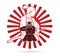 2 Samurai composition cartoon graphic vector