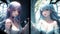 2 shot of anime girls smiling at the camera during nighttime. Generative AI Illustration